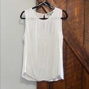 Daniel Rainn White Lace Detail Blouse